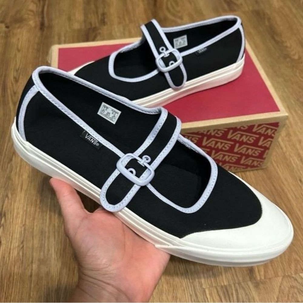 Vans Off The Wall Mary Jane Black Buckle Shoes Sneakers Women’s 7 New — image 7 of 7